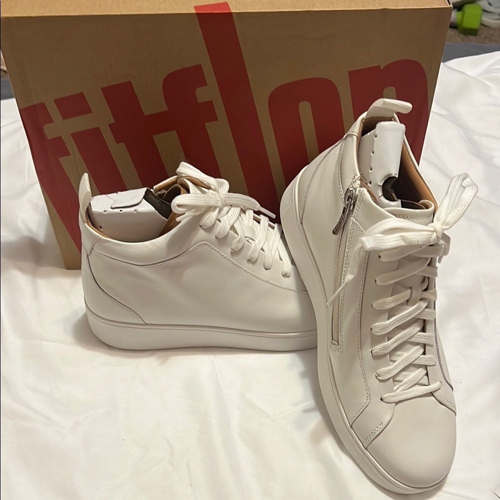 FitFlop Women's White High-Top Sneakers